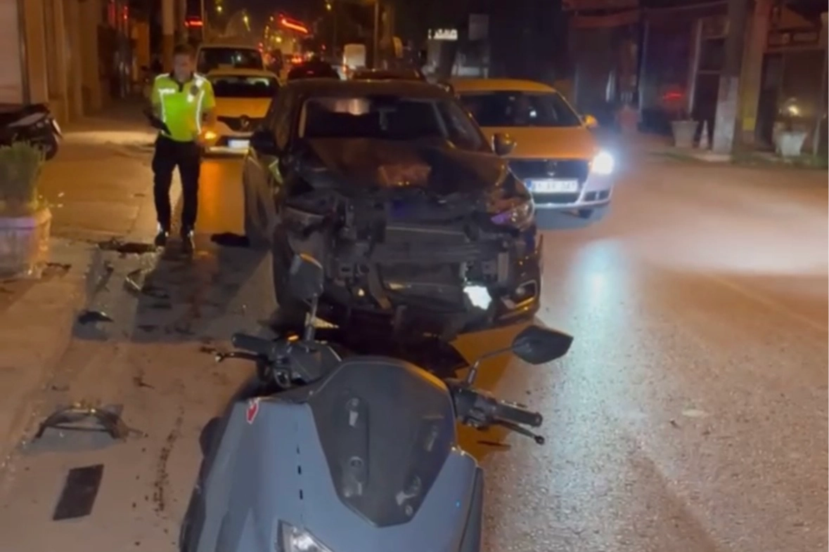 Düzce’de otomobil ile motosiklet çarpıştı: 2 yaralı